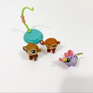 RARE Littlest Pet Shop 2004 Monkey Play Set